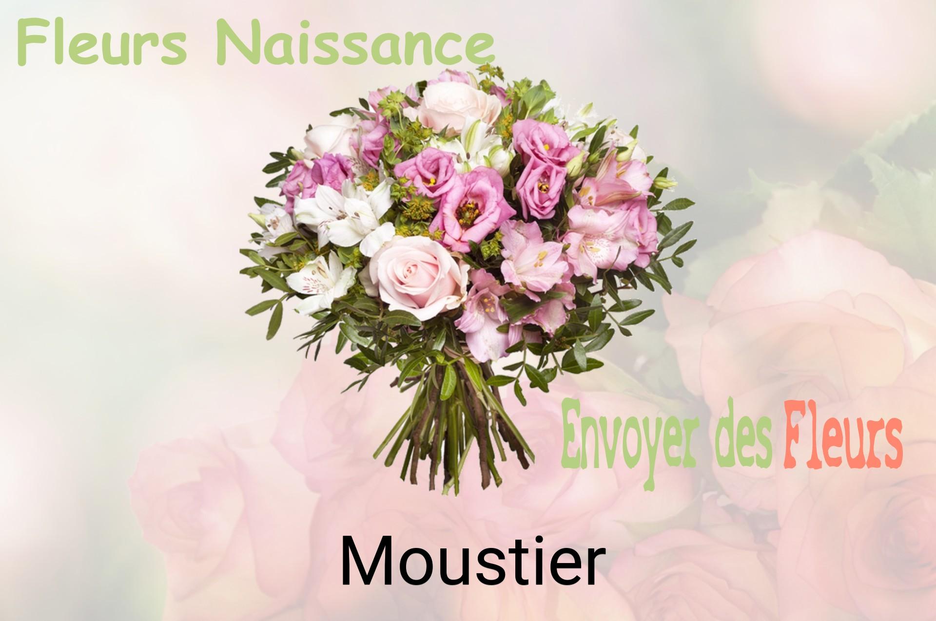Bouquet de fleurs de naissance livré à Moustier